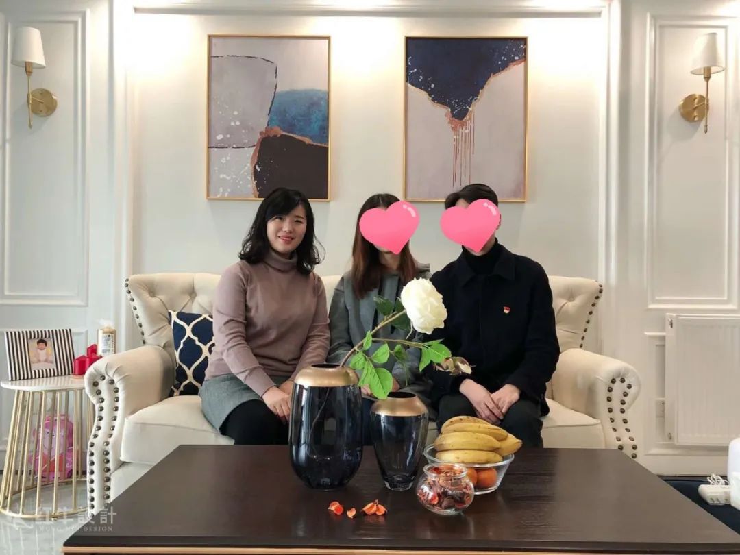 85后夫妇的美式轻奢家，起名“海蓝之谜”！01设计师与业主的合照